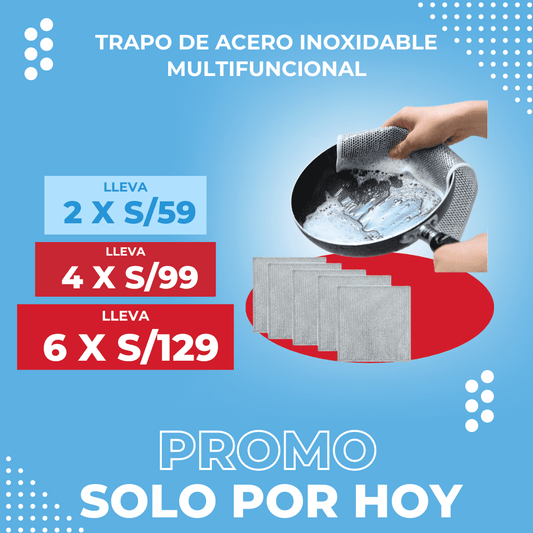 TRAPO DE ACERO INOXIDABLE MULTIFUNCIONAL SCRUBMASTER | ENVÍO GRATIS